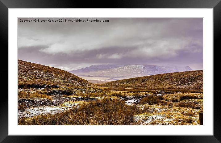 Ribblesdale Winter Yorkshire Dales Framed Mounted Print by Trevor Kersley RIP