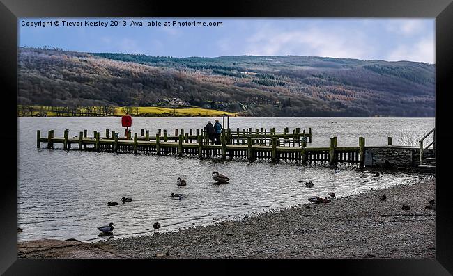 The Jetty Coniston Water Framed Print by Trevor Kersley RIP