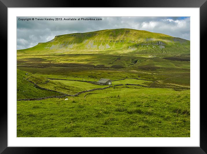 Pen-y-Ghent  Yorks Dales Framed Mounted Print by Trevor Kersley RIP