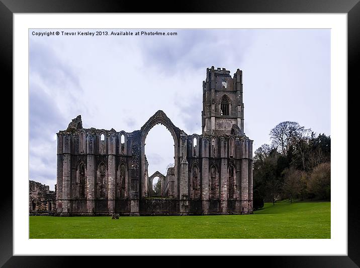 The Ruins at Fountains Abbey Framed Mounted Print by Trevor Kersley RIP