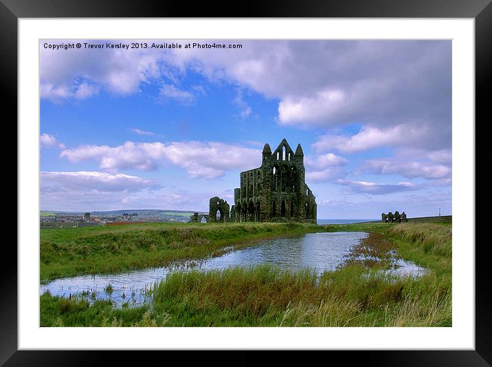 Whitby Abbey Framed Mounted Print by Trevor Kersley RIP