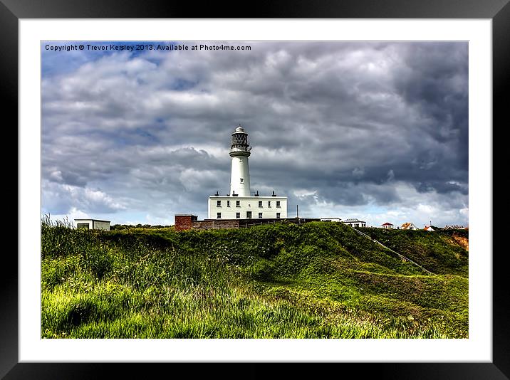 Flamborough Head Lighthouse Framed Mounted Print by Trevor Kersley RIP