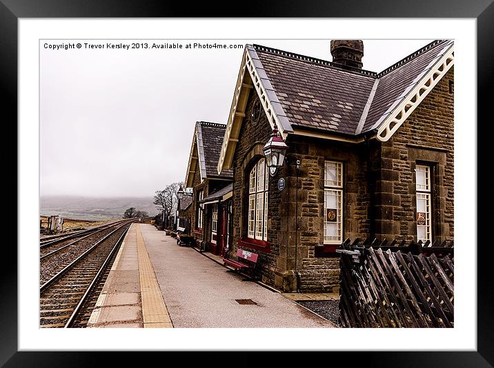 Ribblehead Railway Station Framed Mounted Print by Trevor Kersley RIP