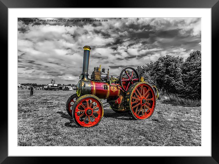 Steam Traction Engine Framed Mounted Print by Trevor Kersley RIP
