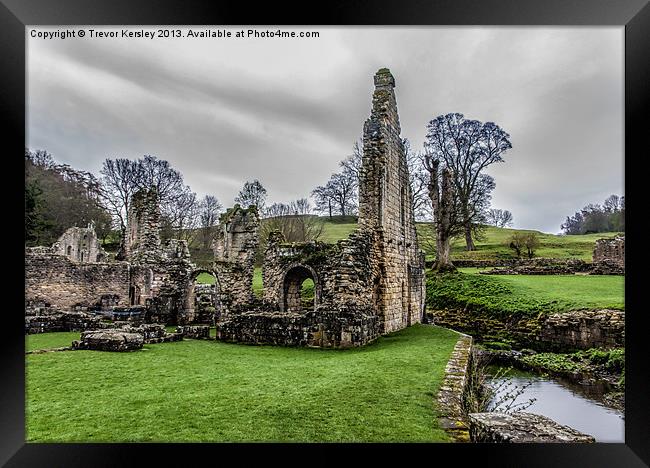 Ruins at Fountains Abbey Framed Print by Trevor Kersley RIP