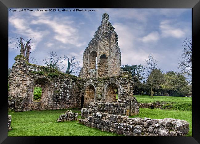 Ruins at Fountains Abbey Framed Print by Trevor Kersley RIP