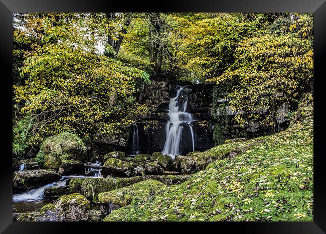 Hidden Waterfall Yorks Dales Framed Print by Trevor Kersley RIP