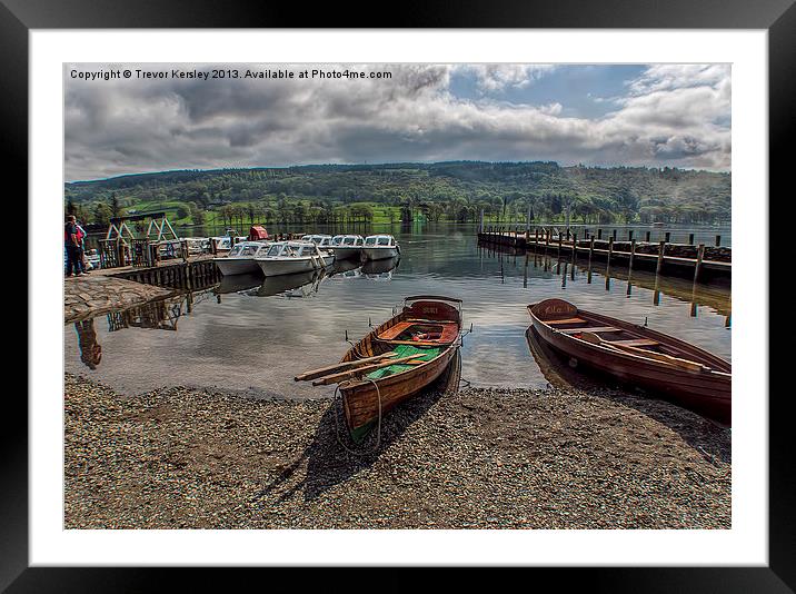 Coniston Water Lake District Framed Mounted Print by Trevor Kersley RIP