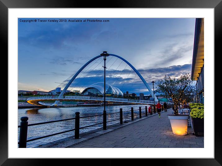 Evening on the Quayside Framed Mounted Print by Trevor Kersley RIP