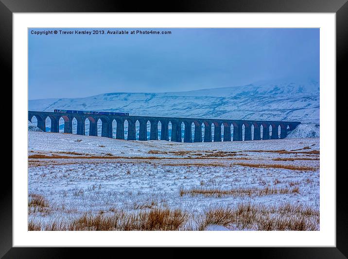 Crossing The Viaduct Framed Mounted Print by Trevor Kersley RIP