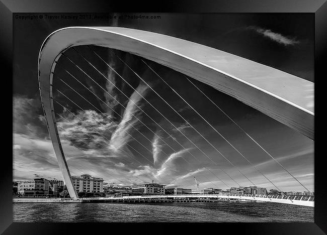 Newcastle Cityscape Framed Print by Trevor Kersley RIP