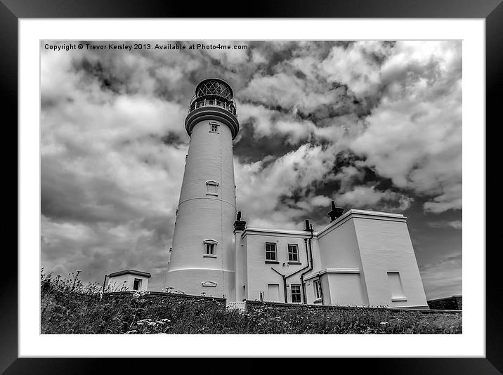 Flamborough Head Lighthouse Framed Mounted Print by Trevor Kersley RIP
