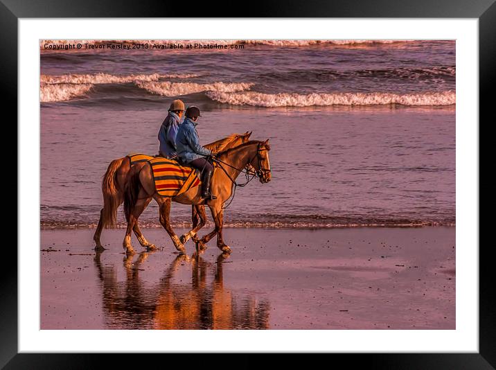 Morning Ride Framed Mounted Print by Trevor Kersley RIP