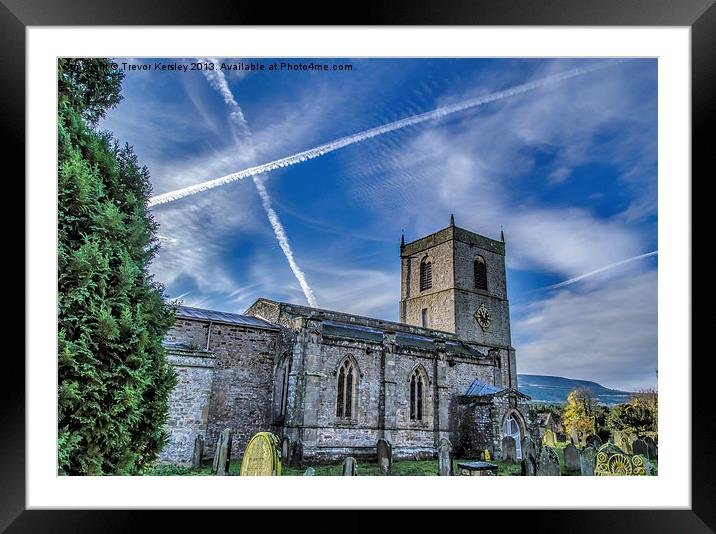 Cross in the Sky Framed Mounted Print by Trevor Kersley RIP