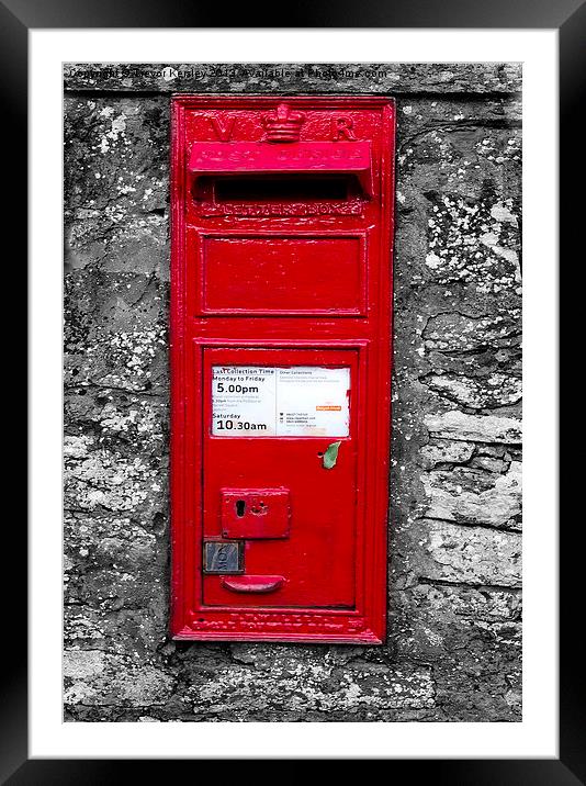 Victorian Post Box Framed Mounted Print by Trevor Kersley RIP