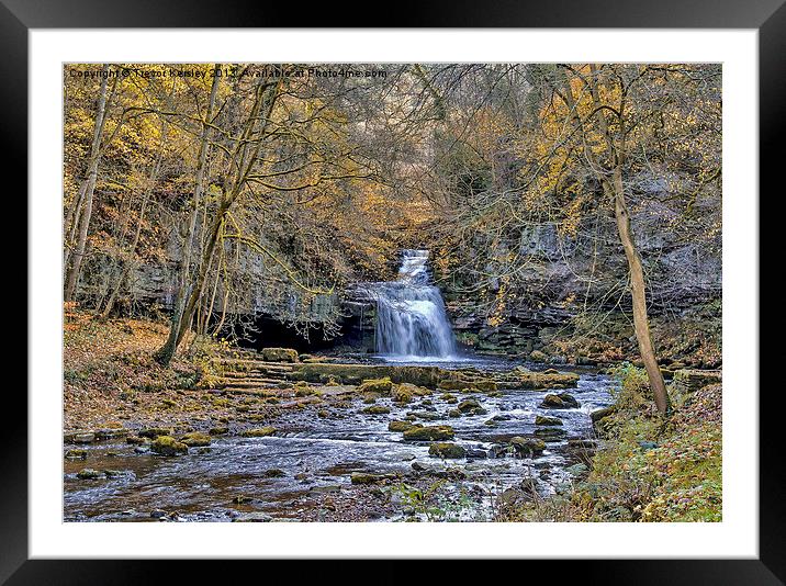 West Burton Waterfalls Framed Mounted Print by Trevor Kersley RIP