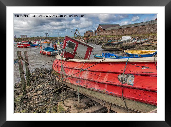 The Harbour Framed Mounted Print by Trevor Kersley RIP