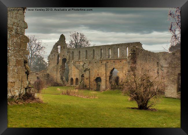 Jervaulx Abbey Ruins Framed Print by Trevor Kersley RIP