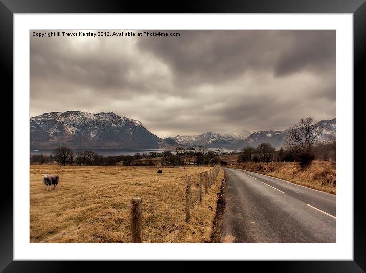 The Road to Ullswater Framed Mounted Print by Trevor Kersley RIP