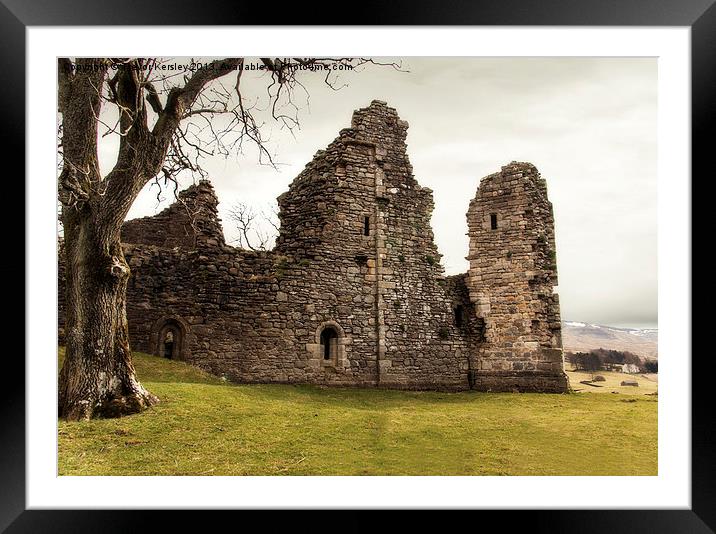 Pendragon Castle Ruins Framed Mounted Print by Trevor Kersley RIP