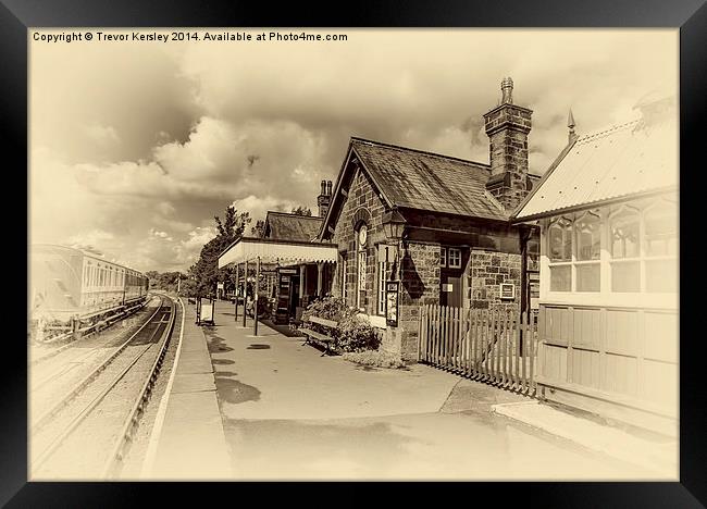 Country Railway Station Framed Print by Trevor Kersley RIP
