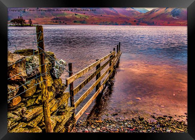 The Fence Buttermere Lake District Framed Print by Trevor Kersley RIP