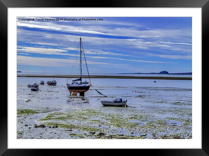 Awaiting The Tide Framed Mounted Print by Trevor Kersley RIP