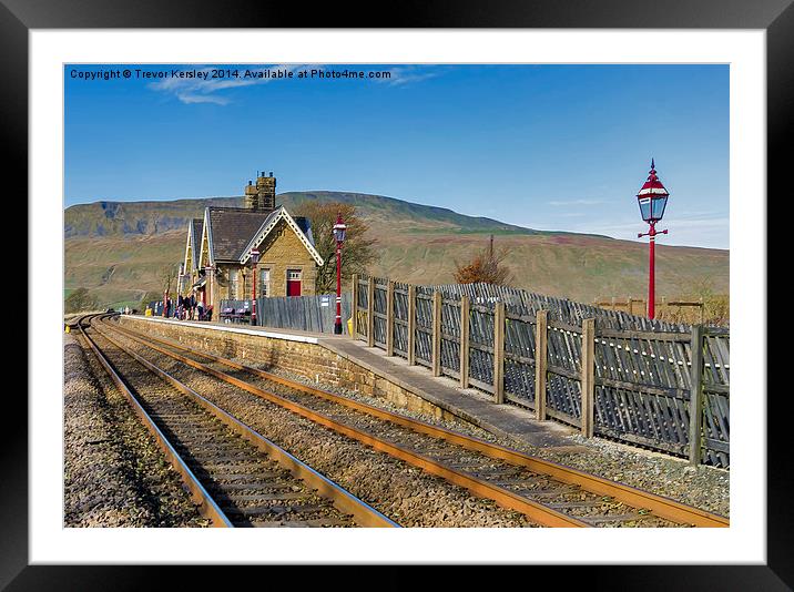 Ribblehead Station Framed Mounted Print by Trevor Kersley RIP