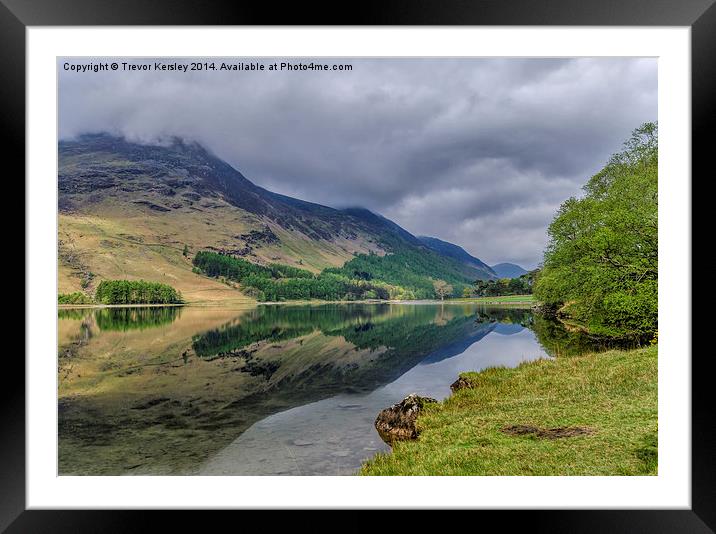 Buttermere Reflections Framed Mounted Print by Trevor Kersley RIP