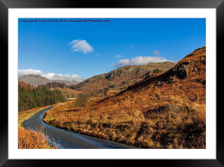 Duddon Valley Road Framed Mounted Print by Trevor Kersley RIP