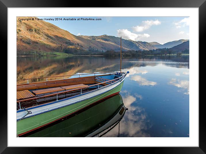 Sailing on Ullswater Framed Mounted Print by Trevor Kersley RIP