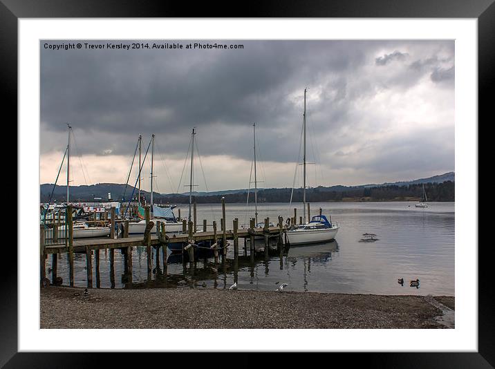 At The Jetty Framed Mounted Print by Trevor Kersley RIP