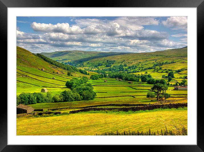 Looking Down the Dale Framed Mounted Print by Trevor Kersley RIP