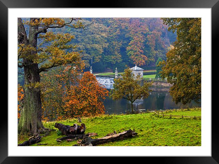Autumn at Studley Royal Park. Framed Mounted Print by Trevor Kersley RIP