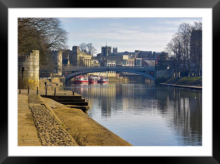 River Ouse - York Framed Mounted Print by Trevor Kersley RIP