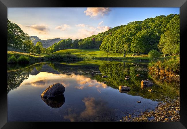 Golden Hour At Elterwater Framed Print by Jason Connolly