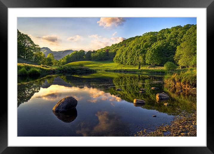 Golden Hour At Elterwater Framed Mounted Print by Jason Connolly