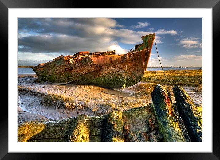 Shipwrecks on the River Wyre Framed Mounted Print by Jason Connolly