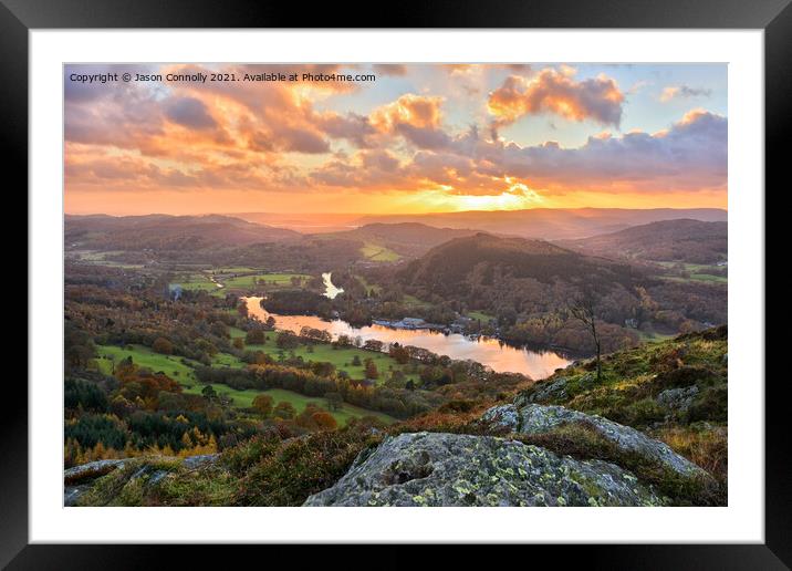 Lakeside Views At Windermere. Framed Mounted Print by Jason Connolly