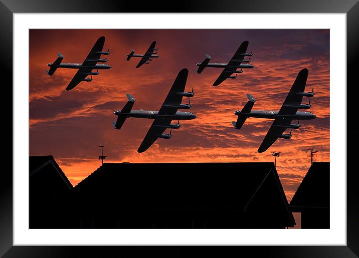 Lancaster sunset Framed Mounted Print by Jason Connolly