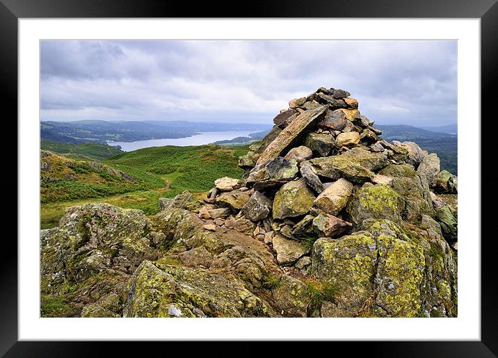 Windermere As Seen From Loughrigg Fell. Framed Mounted Print by Jason Connolly