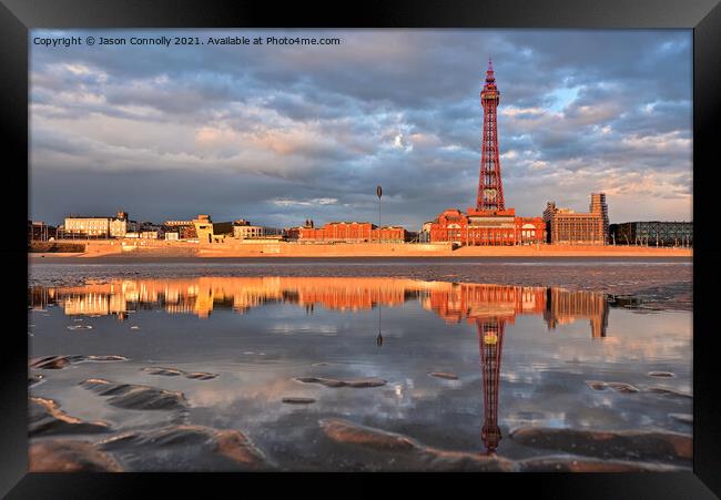 Tower Reflections, Blackpool Framed Print by Jason Connolly