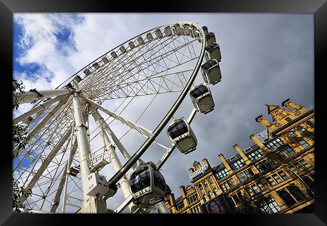 The Wheel Of Manchester Framed Print by Jason Connolly