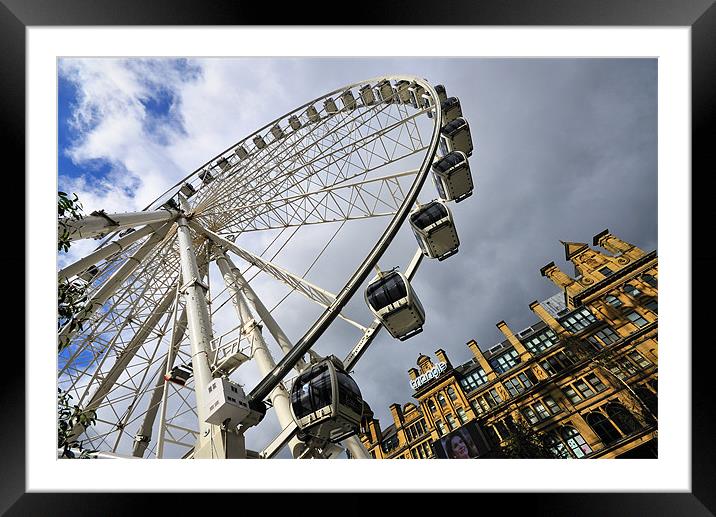 The Wheel Of Manchester Framed Mounted Print by Jason Connolly