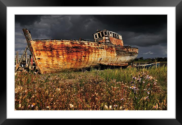 Moody Skies At Skippool Creek. Framed Mounted Print by Jason Connolly