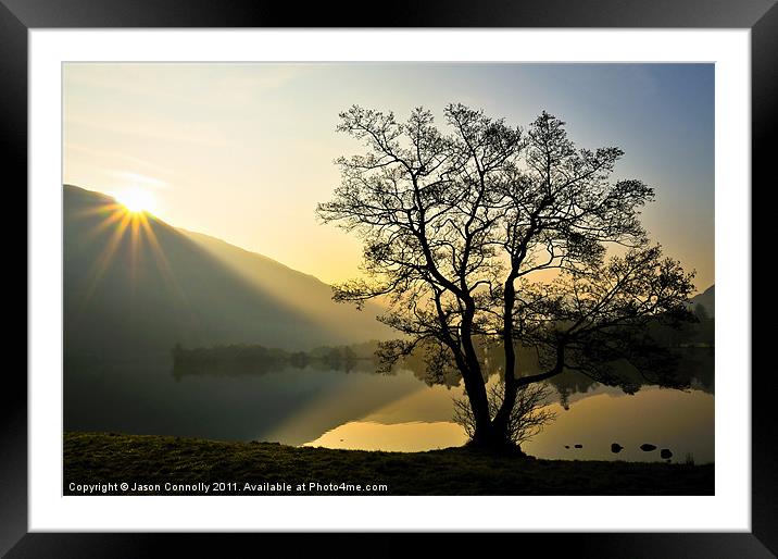Golden Light At Ullswater Framed Mounted Print by Jason Connolly