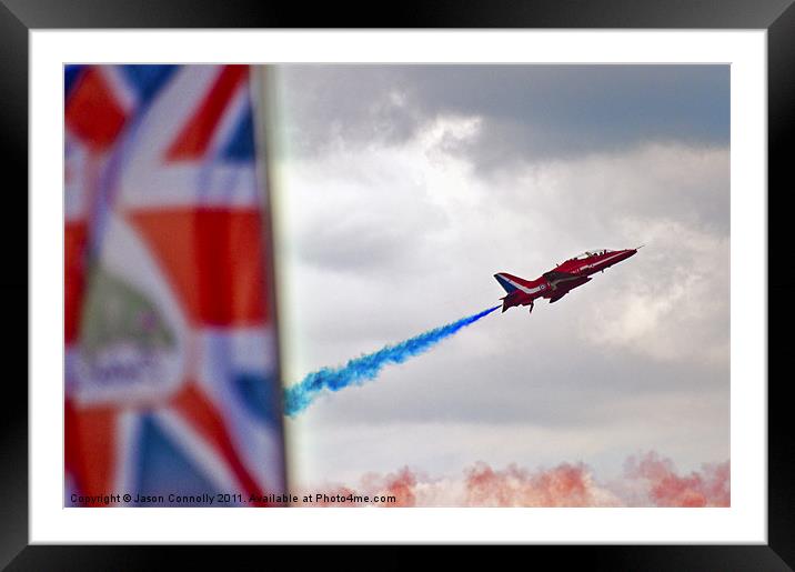 Red Arrow Framed Mounted Print by Jason Connolly