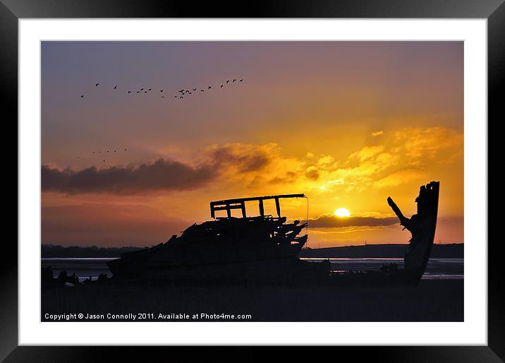 Sunrise At The Wrecks Framed Mounted Print by Jason Connolly