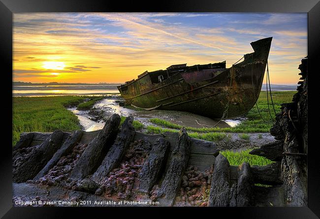 The Fleetwood Marsh Wreck Framed Print by Jason Connolly