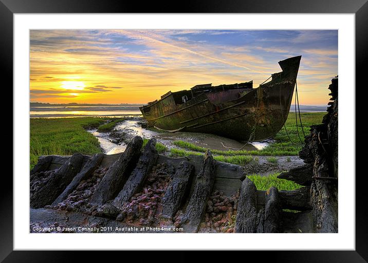 The Fleetwood Marsh Wreck Framed Mounted Print by Jason Connolly